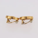 CHANEL COCO Mark Earring Metal Gold Tone CC Auth 191417-12