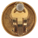 CHANEL COCO Mark Earring Metal Gold Tone CC Auth 191417-4