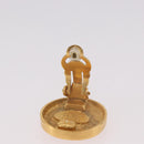 CHANEL COCO Mark Earring Metal Gold Tone CC Auth 191417-6