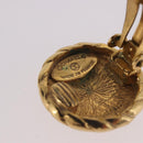 CHANEL COCO Mark Earring Metal Gold Tone CC Auth 191418V-11