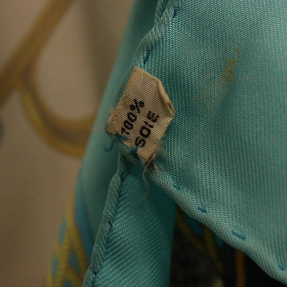 HERMES Carre 90 Scarf Silk Light Blue Auth 191431