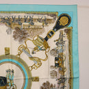 HERMES Carre 90 Scarf Silk Light Blue Auth 191431-4