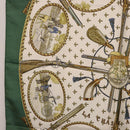 HERMES Carre 90 Scarf Silk Green Auth 191434-5