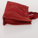 HERMES Hand Bag Canvas 2 Set Red Navy Auth 191436-12