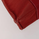 HERMES Hand Bag Canvas 2 Set Red Navy Auth 191436-16