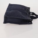 HERMES Hand Bag Canvas 2 Set Red Navy Auth 191436-4
