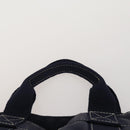 HERMES Hand Bag Canvas 2 Set Red Navy Auth 191436-6