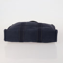HERMES Hand Bag Canvas 2 Set Red Navy Auth 191436-7