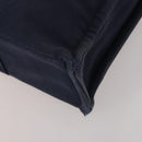 HERMES Hand Bag Canvas 2 Set Red Navy Auth 191436-8