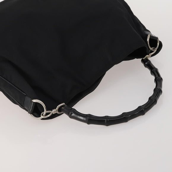 GUCCI GG Supreme Micro GG Supreme Bamboo Bag PVC Nylon 4 Set Navy Auth 191439