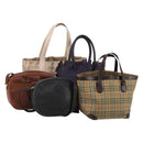 Salvatore Ferragamo Chanel Fendi Burberry Novacheck Bag 5 Set Auth 191440-1