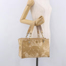 CHANEL Chain Shoulder Tote Bag Raffia Beige Gold CC Auth 191448V-22
