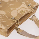 CHANEL Chain Shoulder Tote Bag Raffia Beige Gold CC Auth 191448V-6