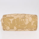 CHANEL Chain Shoulder Tote Bag Raffia Beige Gold CC Auth 191448V-5