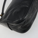 PRADA Accessory Pouch Leather Black Gold Auth 191449SAV-18