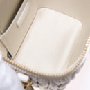 Miu Miu Matelasse Micro Bag Vanity Shoulder Bag Leather White Gold Auth 191450SM-10