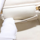 Miu Miu Matelasse Micro Bag Vanity Shoulder Bag Leather White Gold Auth 191450SM-11
