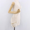 Miu Miu Matelasse Micro Bag Vanity Shoulder Bag Leather White Gold Auth 191450SM-25