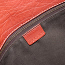 CELINE Shoulder Bag Leather Brown Gold Auth 191452V-17