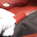 CELINE Shoulder Bag Leather Brown Gold Auth 191452V-25
