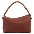 CELINE Shoulder Bag Leather Brown Gold Auth 191452V-3