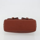 CELINE Shoulder Bag Leather Brown Gold Auth 191452V-9