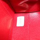 CHANEL Matelasse Chain Shoulder Bag Lamb Skin Red Gold CC Auth 191454V-22