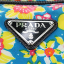 PRADA Tote Bag Nylon 2way Multicolor Silver Auth 191457A-20