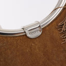 Christian Dior Hand Bag Velor Brown Silver Auth 191459A-14