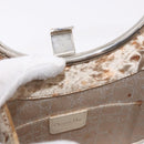 Christian Dior Hand Bag Velor Brown Silver Auth 191459A-16