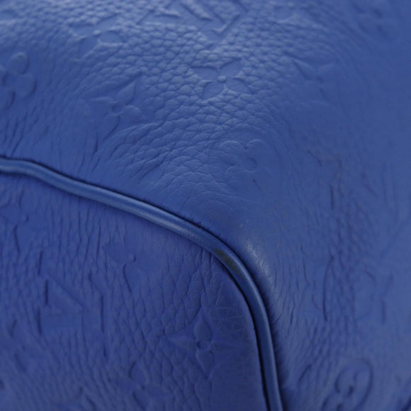LOUIS VUITTON Monogram Taurillon Keepall Bandouliere 50 Blue Auth 191461SM