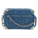 LOUIS VUITTON Monogram Mini Soft Trunk Bag Blue M21368 LV Auth 191462SAM-2