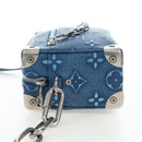 LOUIS VUITTON Monogram Mini Soft Trunk Bag Blue M21368 LV Auth 191462SAM-4