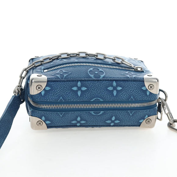 LOUIS VUITTON Monogram Mini Soft Trunk Bag Blue M21368 LV Auth 191462SAM