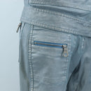 CHANEL Pants Jacket Denim Setup Light Blue CC Auth 191468SM-10