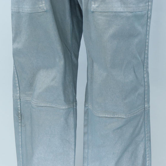 CHANEL Pants Jacket Denim Setup Light Blue CC Auth 191468SM