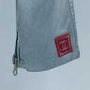 CHANEL Pants Jacket Denim Setup Light Blue CC Auth 191468SM-12