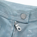 CHANEL Pants Jacket Denim Setup Light Blue CC Auth 191468SM-14