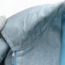 CHANEL Pants Jacket Denim Setup Light Blue CC Auth 191468SM-24