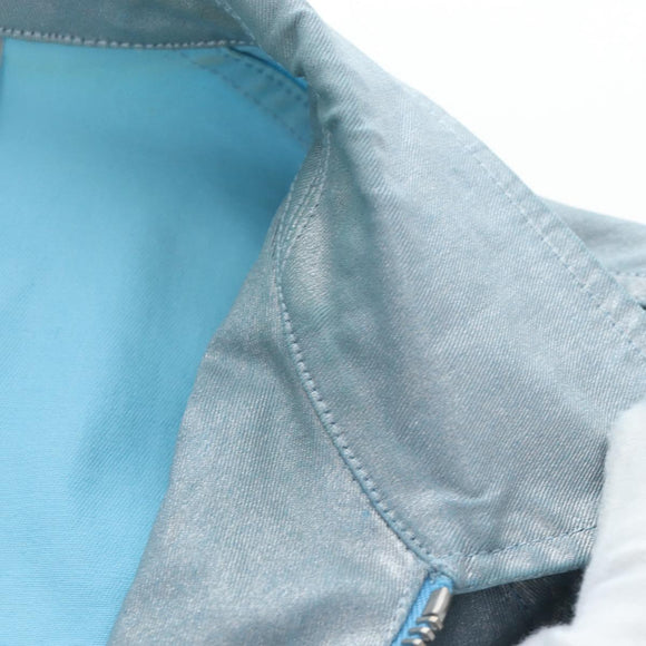 CHANEL Pants Jacket Denim Setup Light Blue CC Auth 191468SM