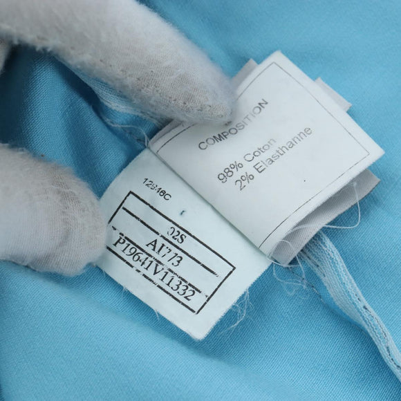 CHANEL Pants Jacket Denim Setup Light Blue CC Auth 191468SM