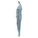 CHANEL Pants Jacket Denim Setup Light Blue CC Auth 191468SM-3