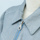 CHANEL Pants Jacket Denim Setup Light Blue CC Auth 191468SM-5