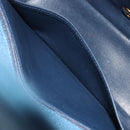 CHANEL Matelasse Chain Shoulder Bag Canvas Blue Gold CC Auth 191469SM-26