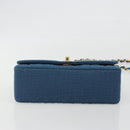 CHANEL Matelasse Chain Shoulder Bag Canvas Blue Gold CC Auth 191469SM-5