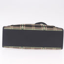 FENDI Hand Bag Mesh 2way Navy Silver Gold Auth 191470M-11