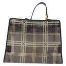 FENDI Hand Bag Mesh 2way Navy Silver Gold Auth 191470M-3