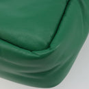 PRADA Hand Bag Leather 2way Green Silver Auth 191471SM-17