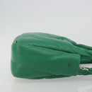 PRADA Hand Bag Leather 2way Green Silver Auth 191471SM-3