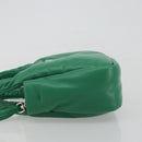 PRADA Hand Bag Leather 2way Green Silver Auth 191471SM-4